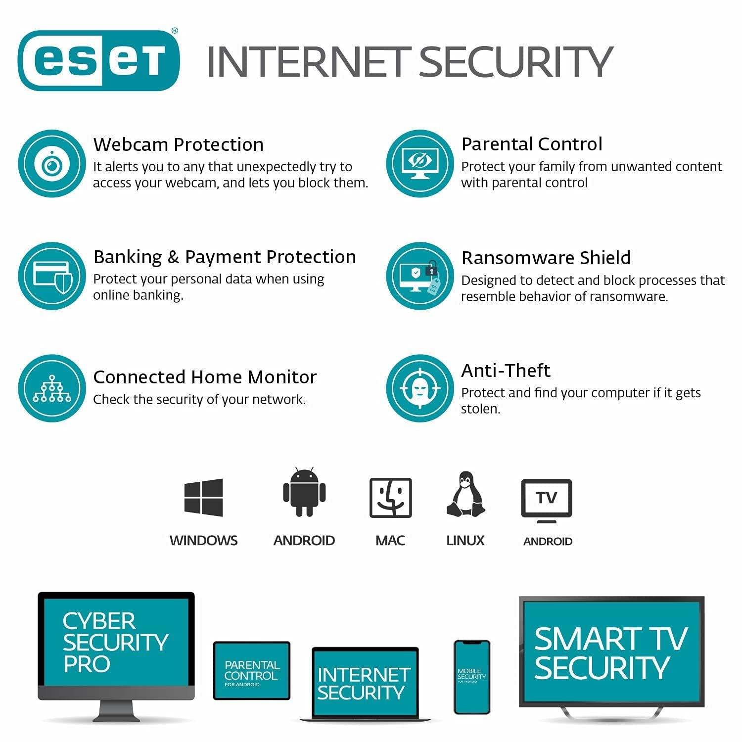 ESET Internet Security 2 Device, 1 Year (Email Delivery in 2 Hours - No CD) - Image 2