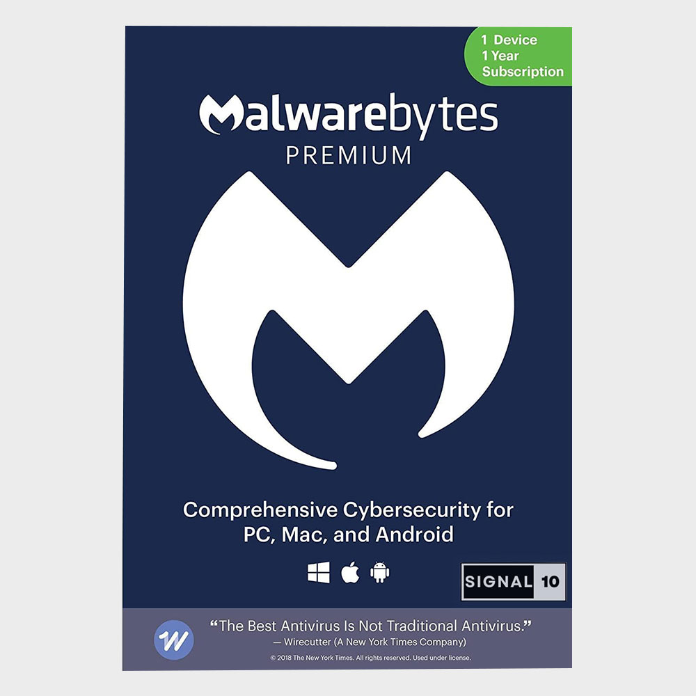 Signal 10 [OFFICIAL] Malwarebyte Premium Edition | Antivirus & Browser Protection | 1 PC / 1 Year